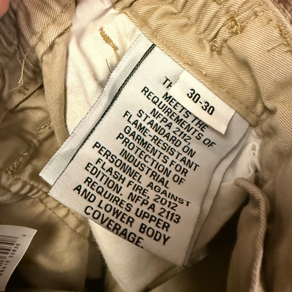 Rasco FR Flame Resistant Work Pants NFPA 2112 Utility Khaki 30x30 - Picture 3 of 11